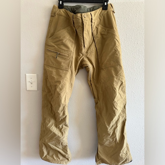 Burton Pants Burtons Mens Southside Ski Pant 28 Size Medium Khaki Poshmark